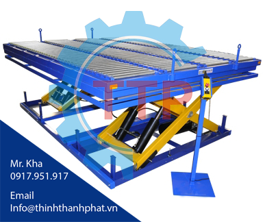 bàn nâng thủy lực - máy chế biến gỗ