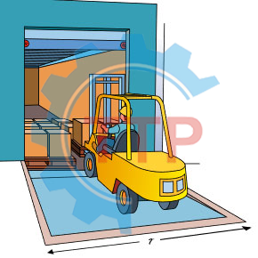 Dock leveler rộng giúp xe nâng hoạt động thoải mái hơn