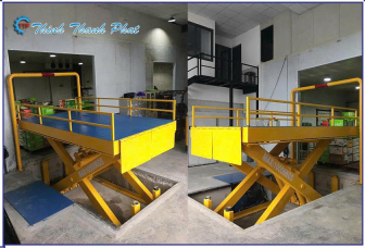 BÀN NÂNG CHO XE NÂNG ĐÓNG RÚT HÀNG TỪ CONTAINER