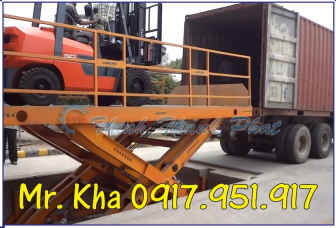 BÀN NÂNG HỖ TRỢ XE NÂNG XUẤT NHẬP HÀNG