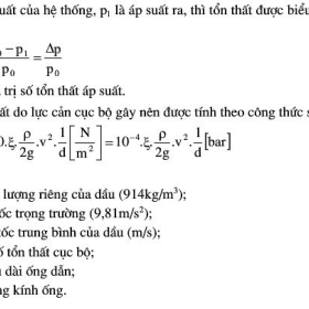 CÁC TỔN THẤT TRONG HỆ THỐNG THỦY LỰC