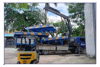CẦU XE NÂNG CHO KHO XƯỞNG CHẬT HẸP