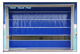 CỬA CUỐN NHANH MÀU XANH DƯƠNG