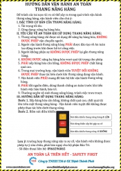 HƯỚNG DẪN VẬN HÀNH AN TOÀN THANG NÂNG THỦY LỰC