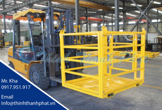 Lồng đứng an toàn xe nâng - Càng phụ xe nâng gắn lồng thép