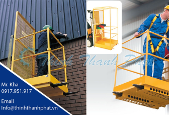 Lồng đứng an toàn xe nâng - Càng phụ xe nâng gắn lồng thép